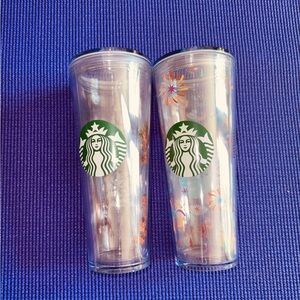Starbucks Transparent Tumblers with Walt Disney World Parks